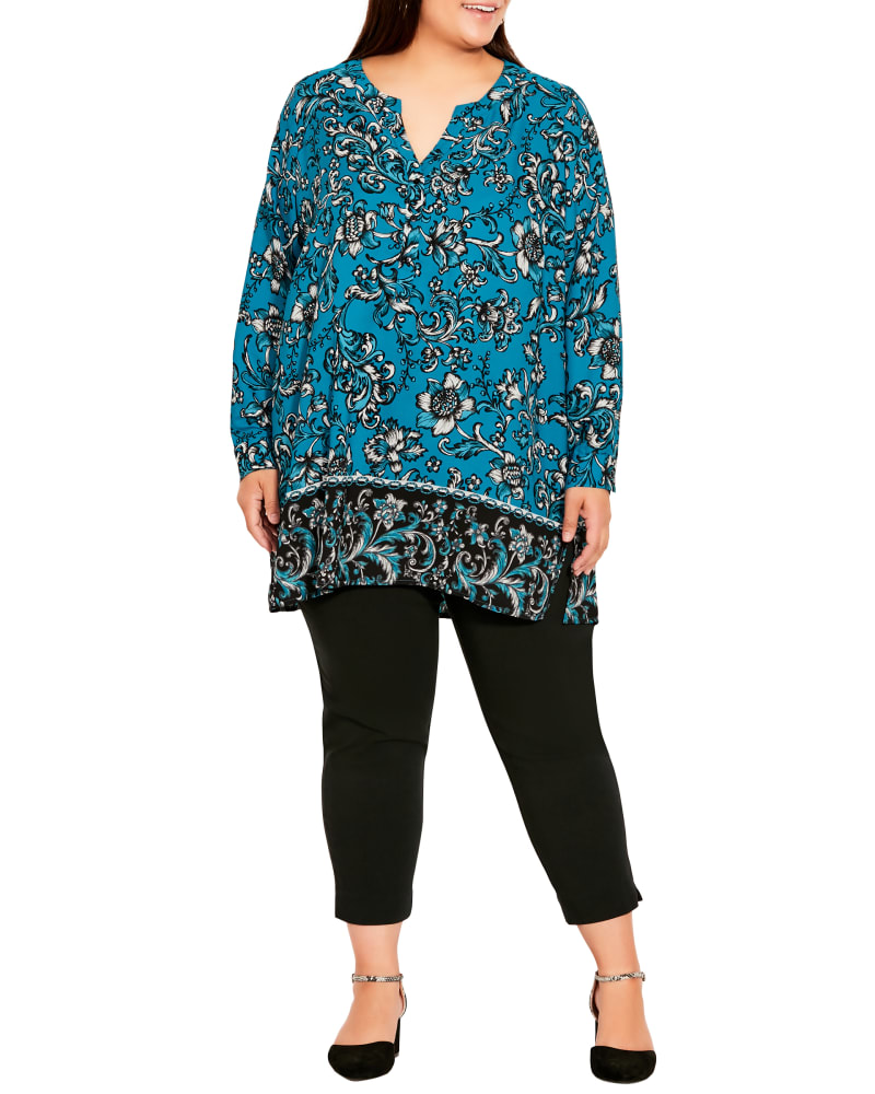 Plus size model wearing Carlee Treasure Blouse by CCX | Dia&Co | dia_product_style_image_id:185351